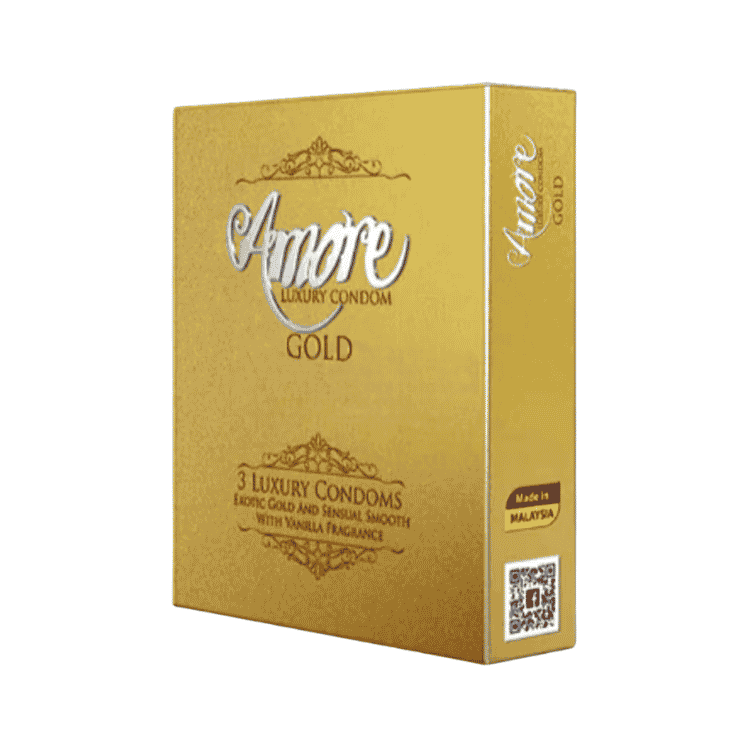 Amore Luxury Gold Condom 3 Pcs (1 Pack)